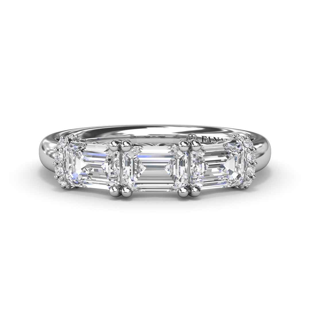 Chunky Baguette Diamond Wedding Band