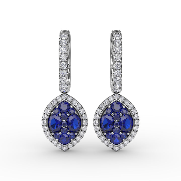 Marquise Shaped Dangle Earrings