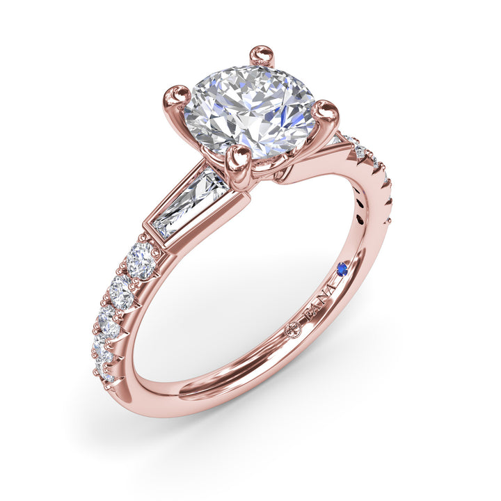 Tapered Baguette Diamond Engagement Ring