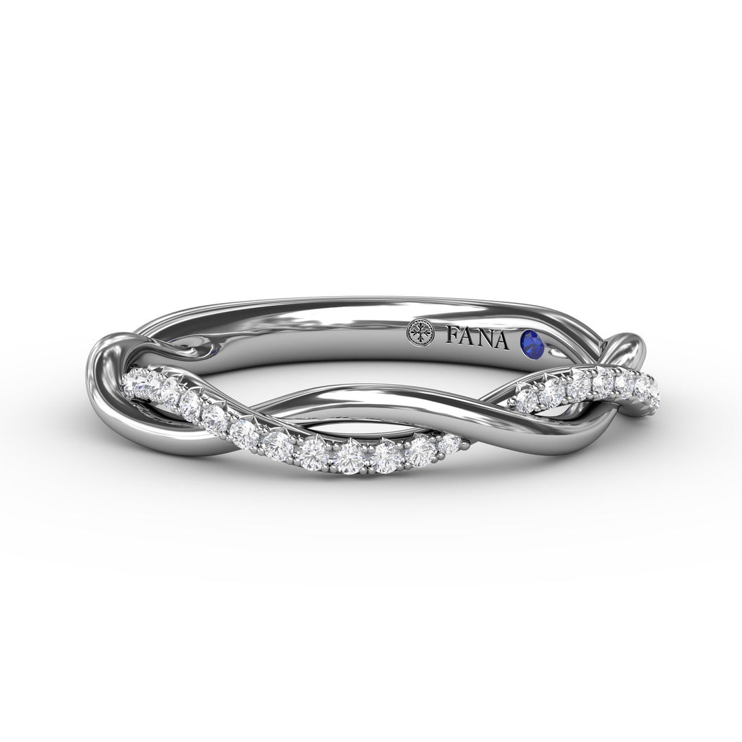 Diamond Twist Wedding Band