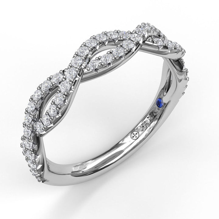 Wide Twist Diamond Band