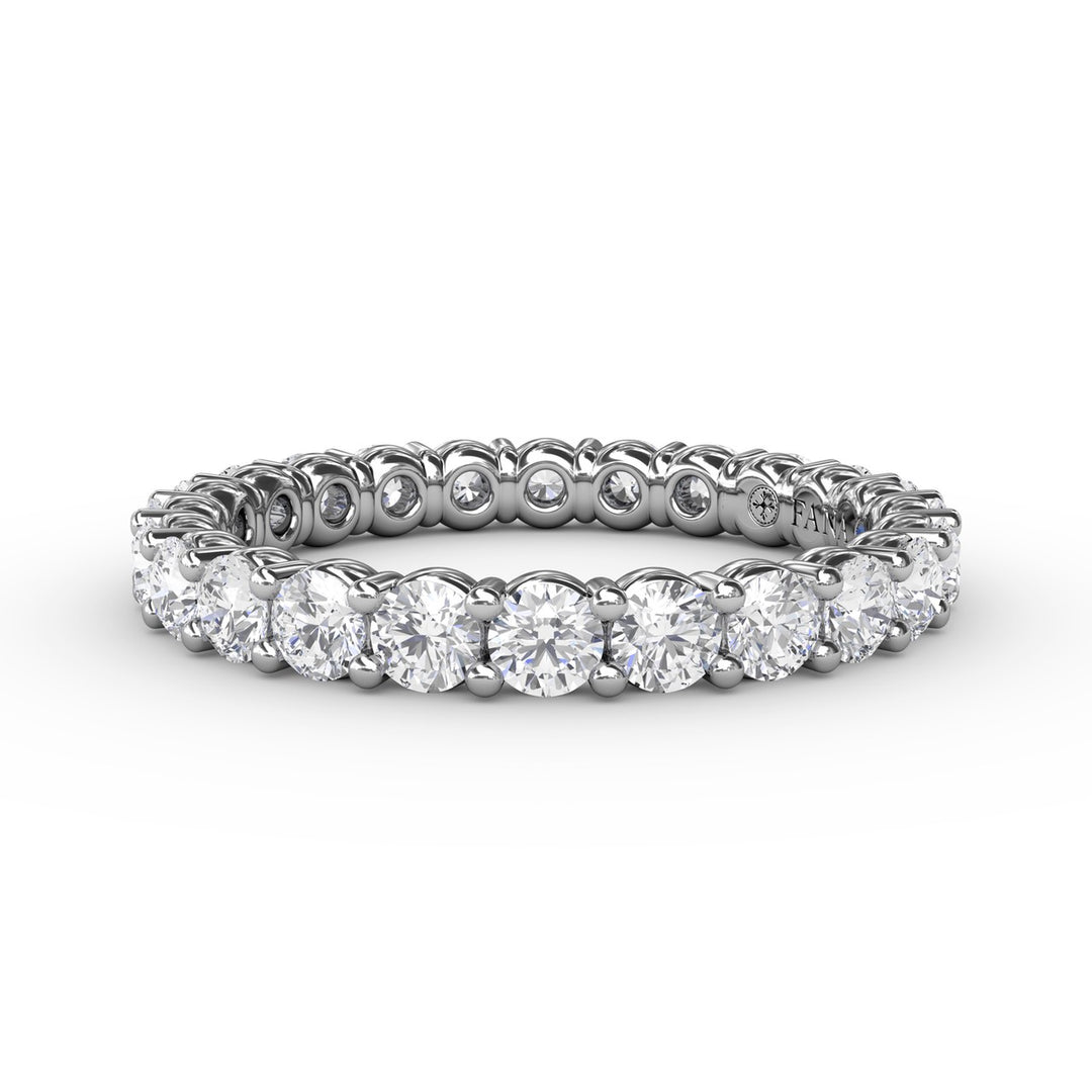 Stunning Shared Prong Eternity Band