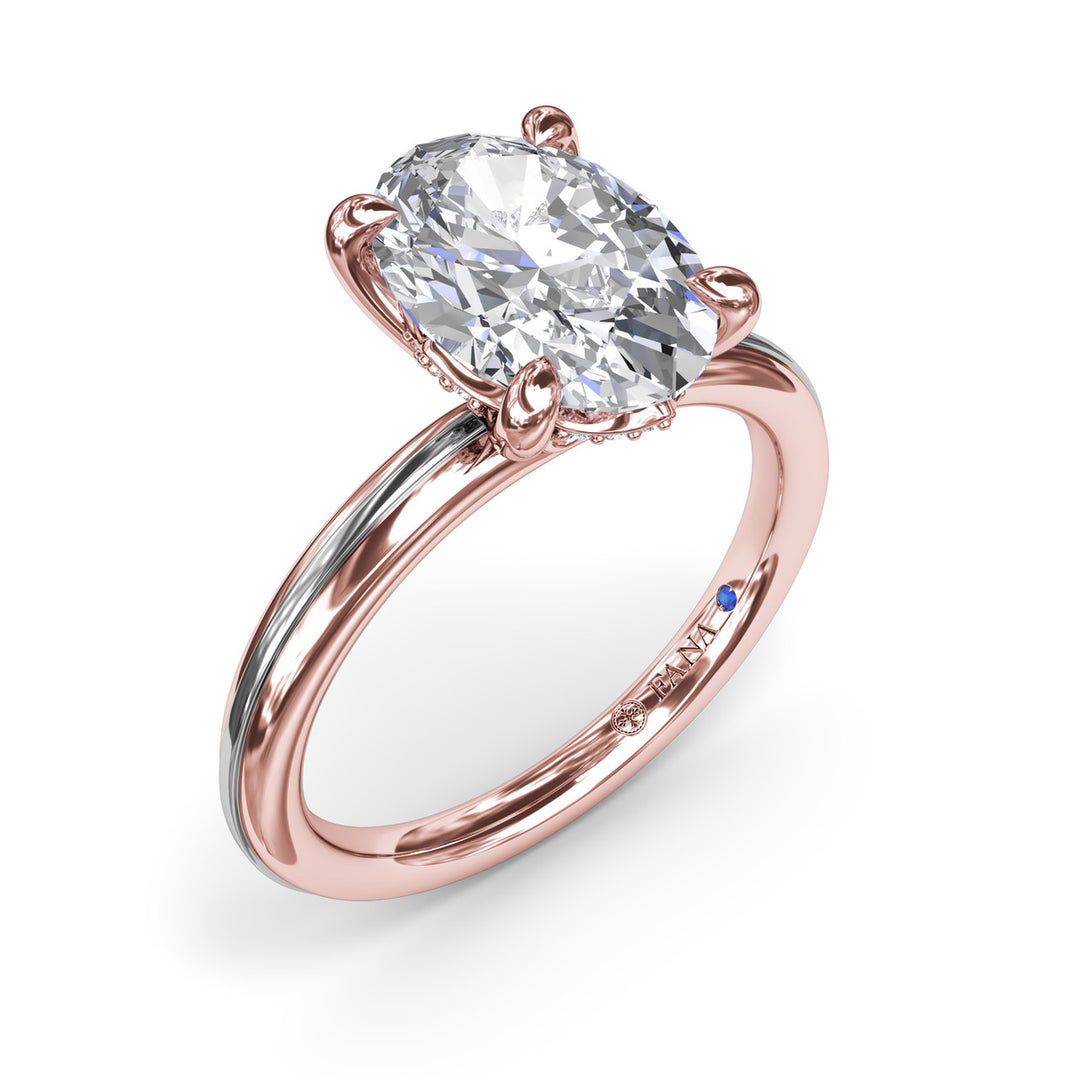 Two-Toned Diamond Engagement Ring