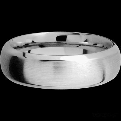 7 mm wide Domed Bevel 14K White Gold band.