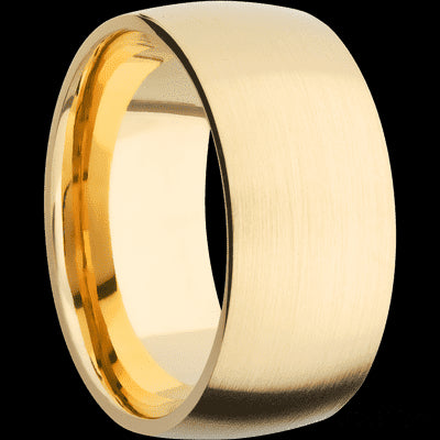 10 mm wide Domed 14K Yellow Gold band.