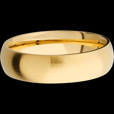 6 mm wide Domed 14K Yellow Gold band.