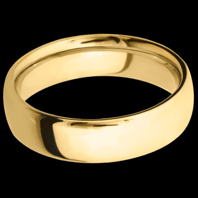 6 mm wide Ultra Comfort (our most comfortable profile) 14K Yellow Gold band.