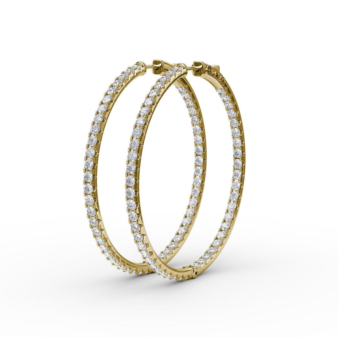 4.32ct Diamond Hoop Earrings