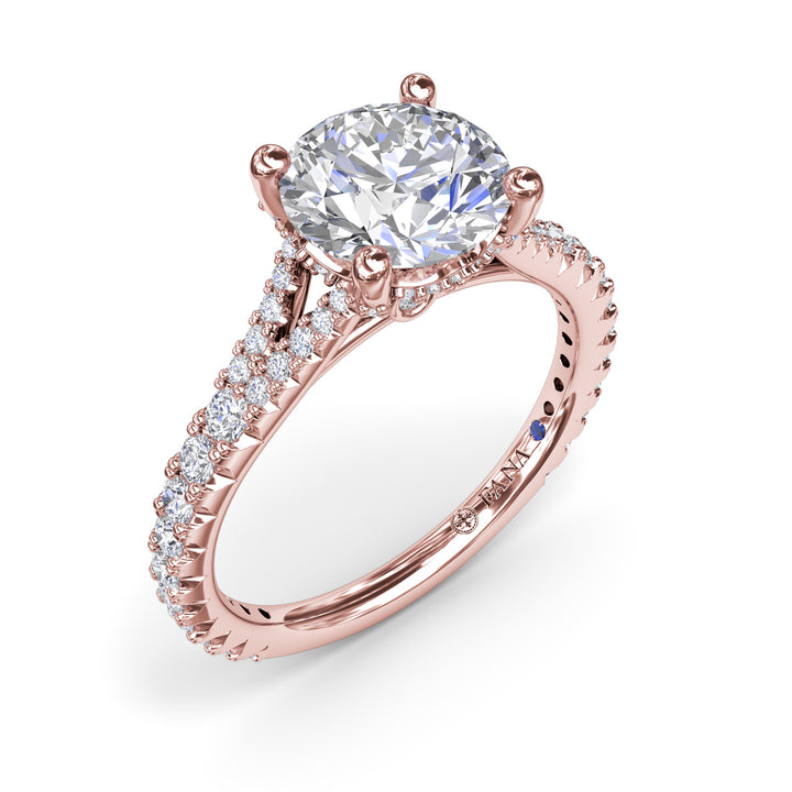 Split Shank Diamond Engagement Ring