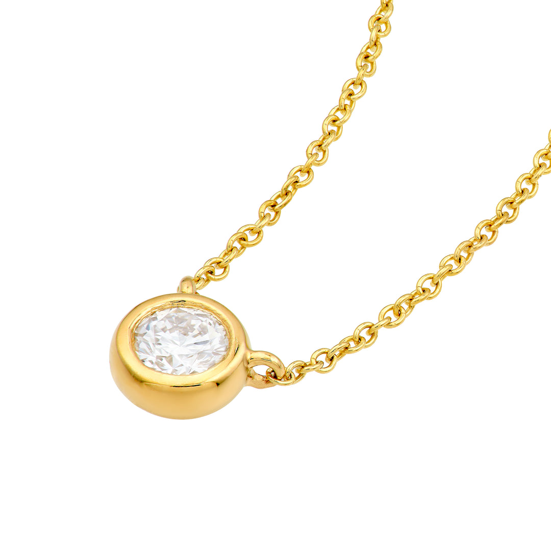 1/4tcw Diamond Bezel Necklace