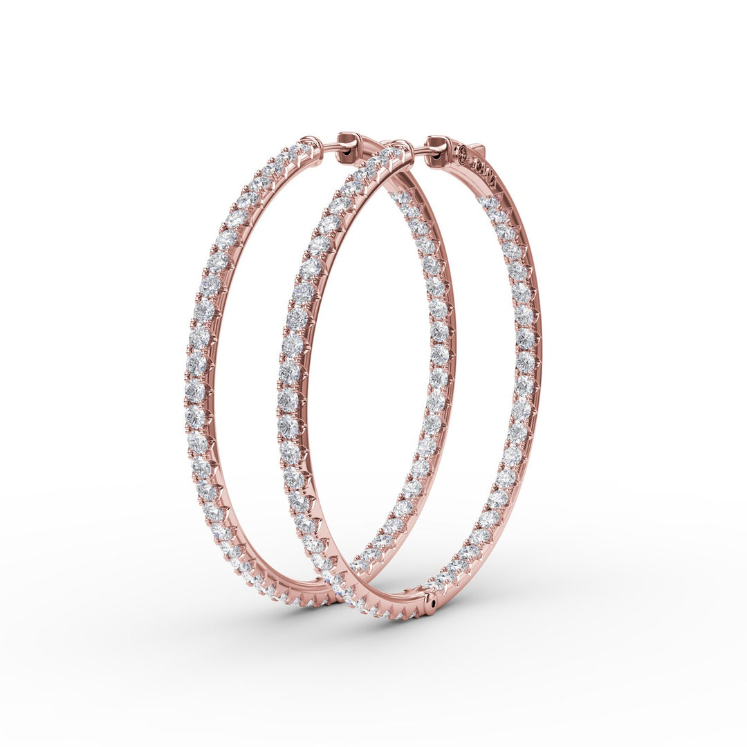 4.32ct Diamond Hoop Earrings