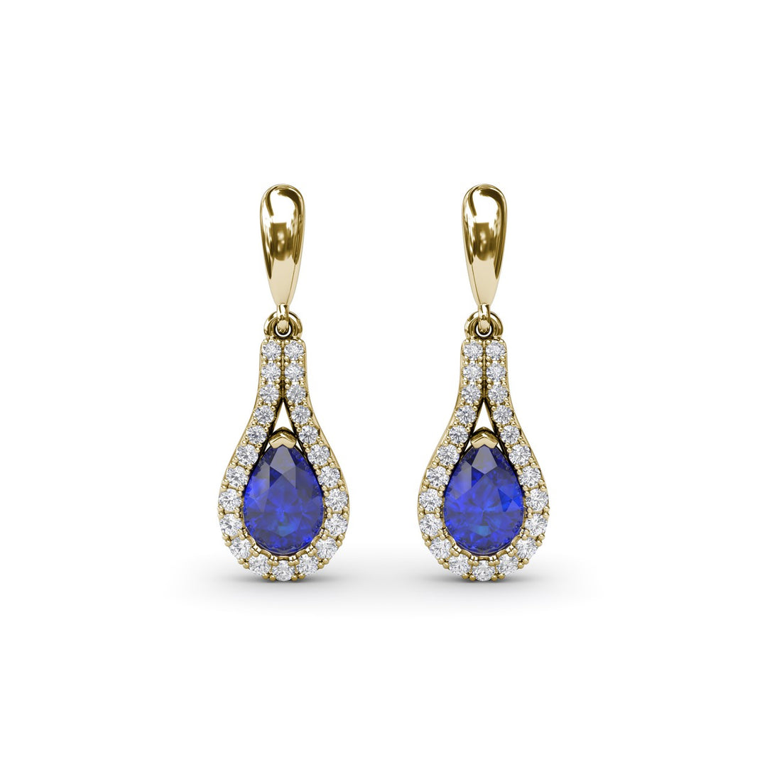 Glamourous Sapphire and Diamond Wrap Earrings