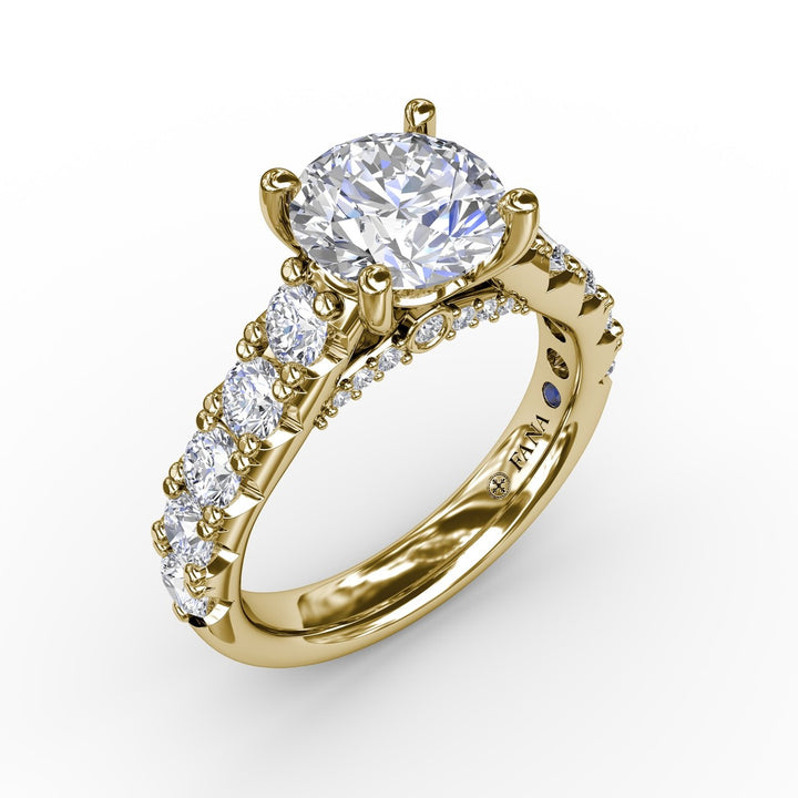 Classic Round Chunky Diamond Solitaire Engagement Ring