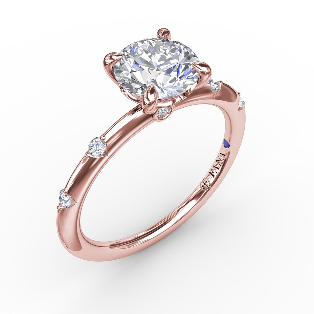 Captivating Raindrop Diamond Engagement Ring