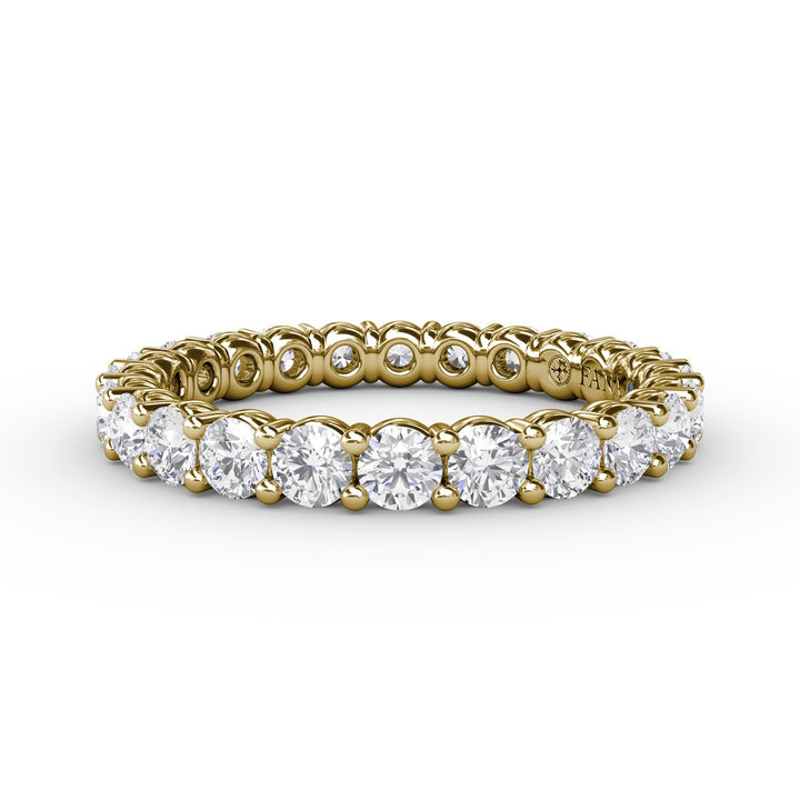 Stunning Shared Prong Eternity Band