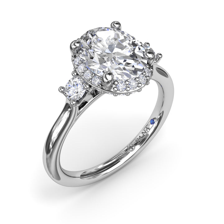 Diamond Halo Engagement Ring