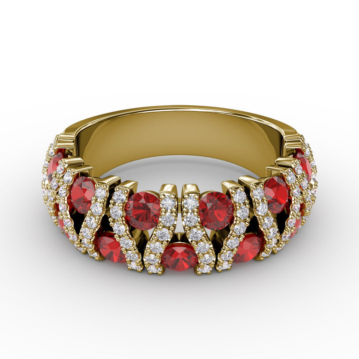 Make A Statement Ruby And Diamond Ring