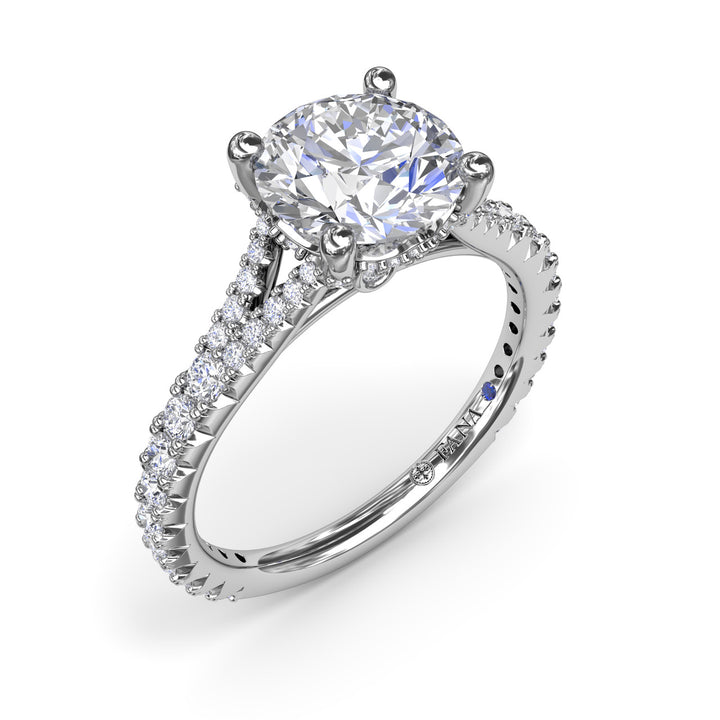 Split Shank Diamond Engagement Ring