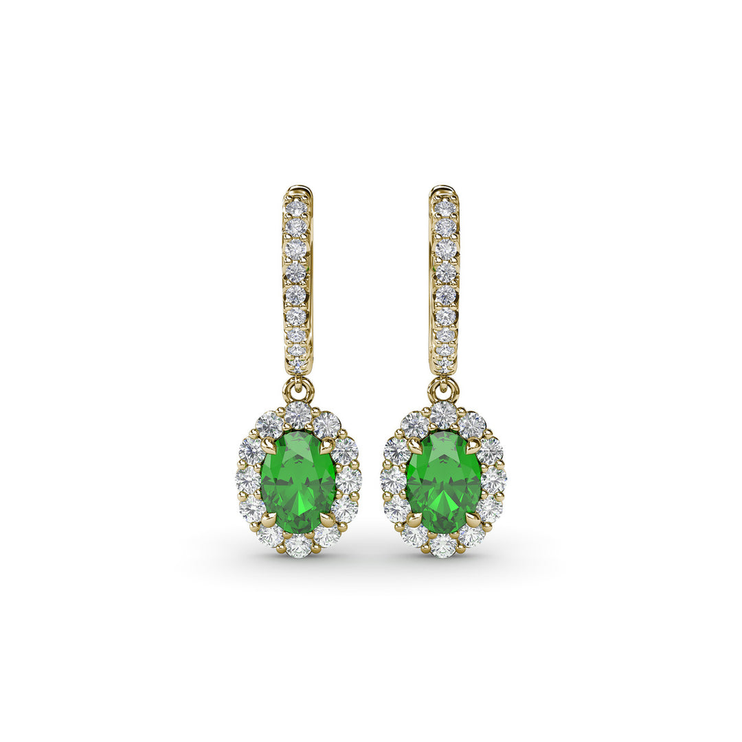 Dazzling Emerald and Diamond Drop Earrings