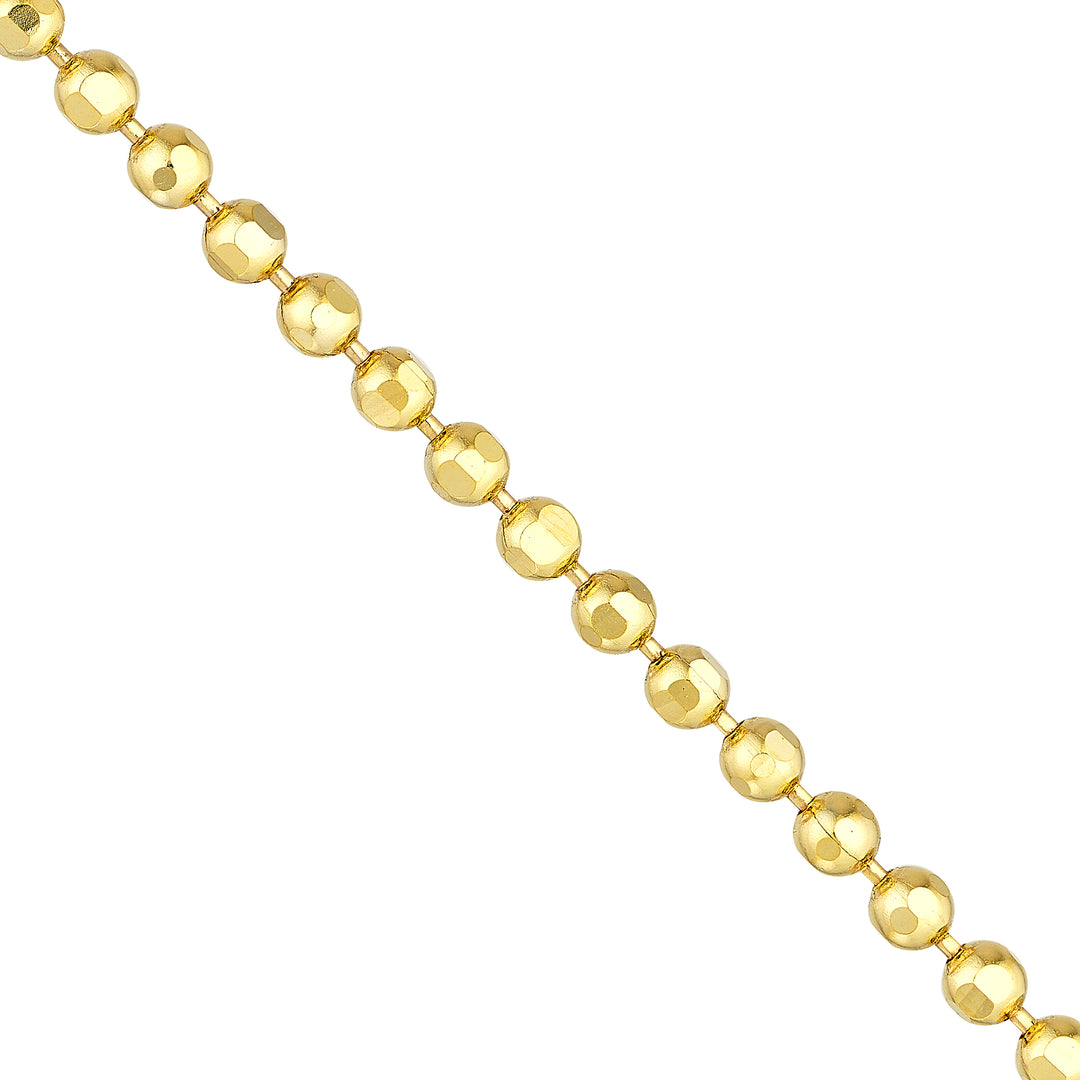 Diamond-Cut Bead Choker Chain