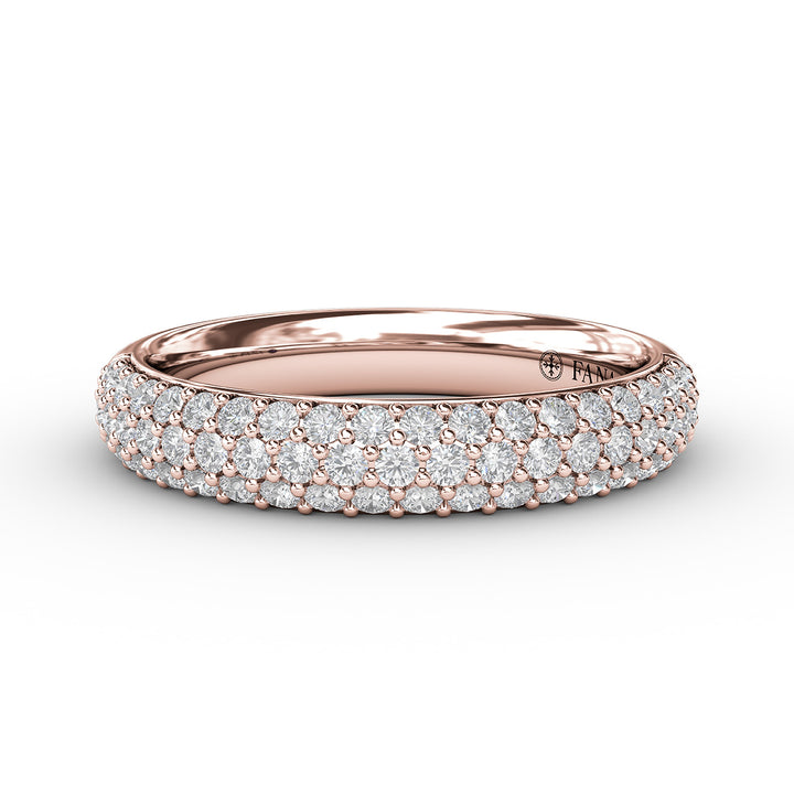 Domed Diamond Pave Band