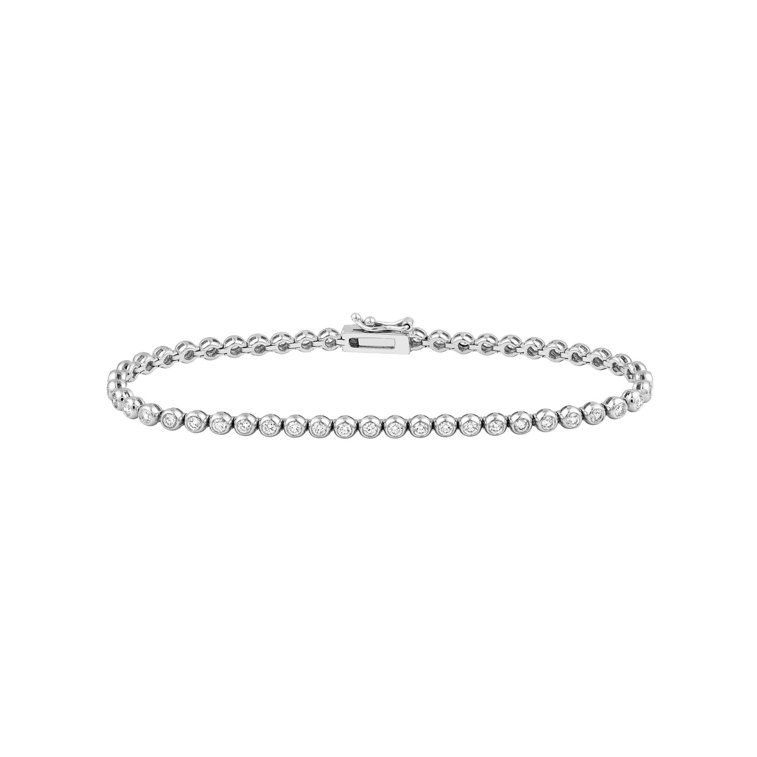 Bezel Set Diamond Tennis Bracelet (1-5/8tcw)