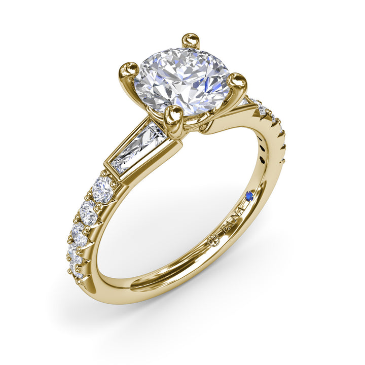 Tapered Baguette Diamond Engagement Ring