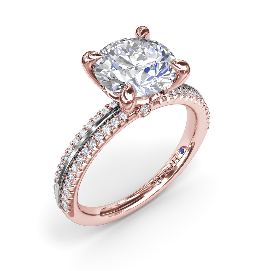 Two-Toned Diamond Engagement Ring