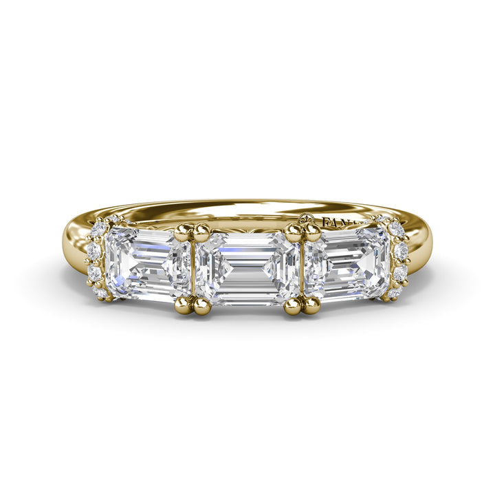 Chunky Baguette Diamond Wedding Band