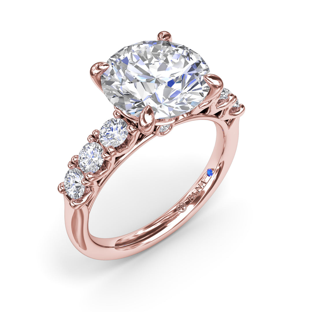 Shimmering Round Diamond Engagement Ring