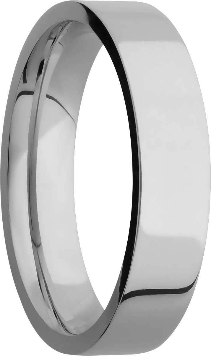 Titanium 5mm flat band with slightly rounded edges