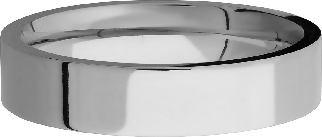 Titanium 5mm flat band with slightly rounded edges