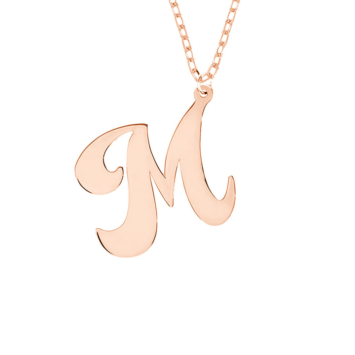 Cursive Tilted Initial Necklace