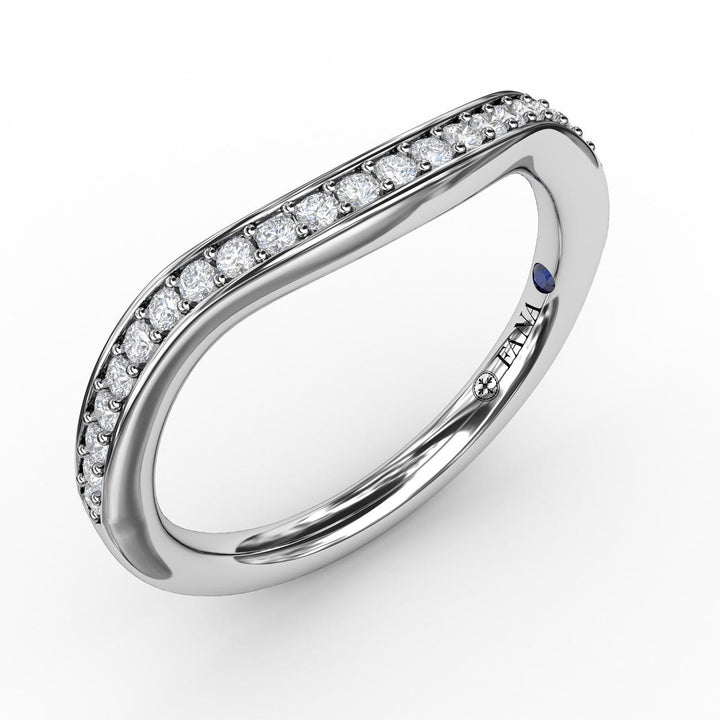 Bead and Channel Set Contour Diamond Band