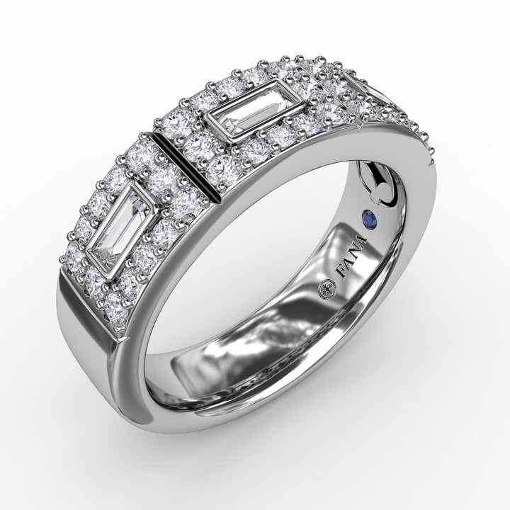 Emerald Cut Diamond Band