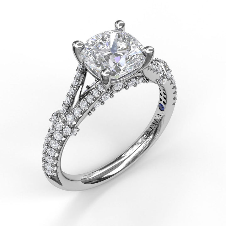 Classic Diamond Engagement Ring with Beautiful Side Detail