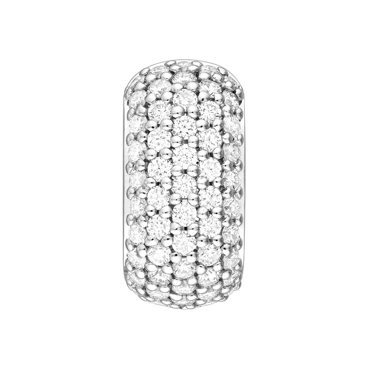 5 Row Pave Diamond Paper Clip Huggies (7/8tcw)