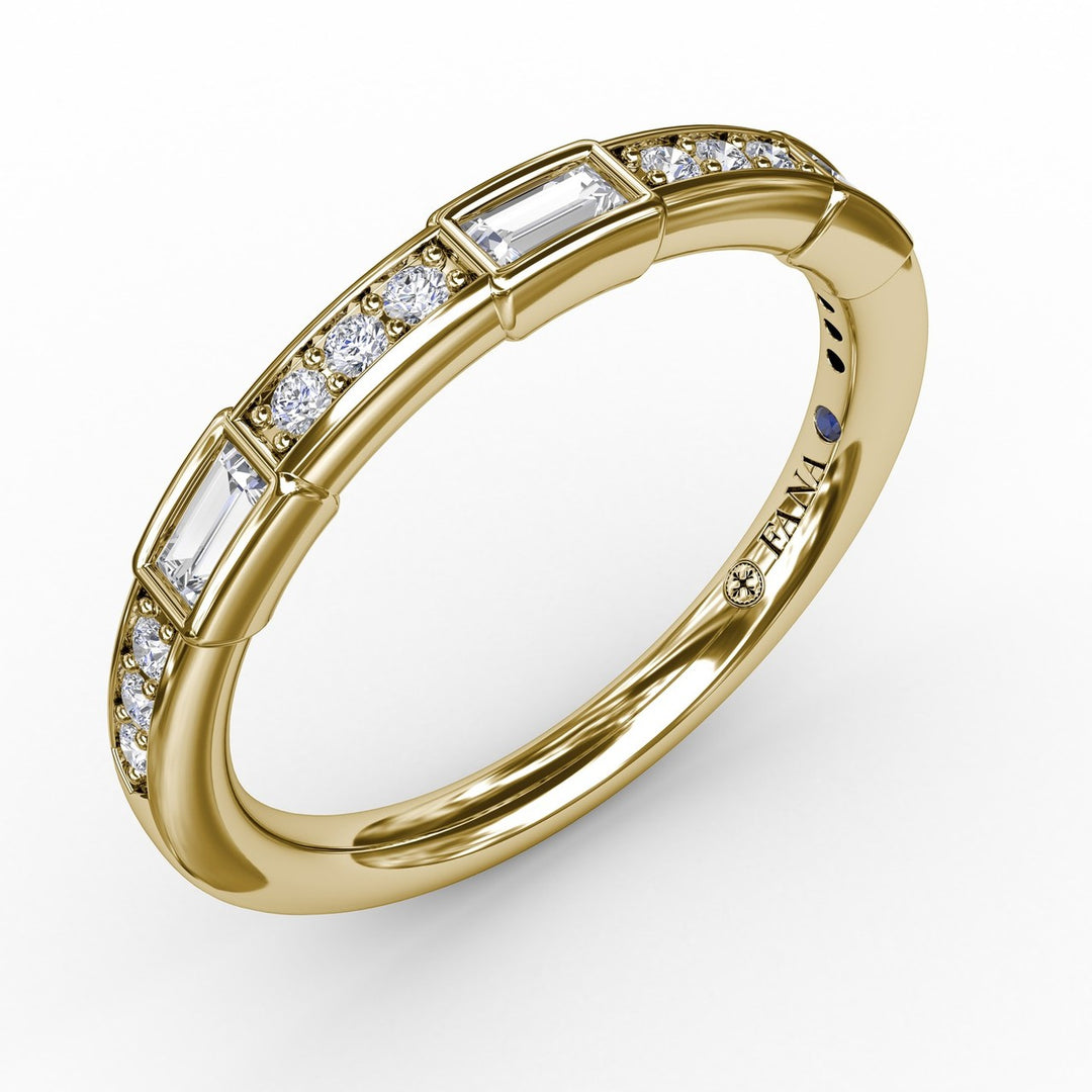 Baguette and Bar Diamond Band