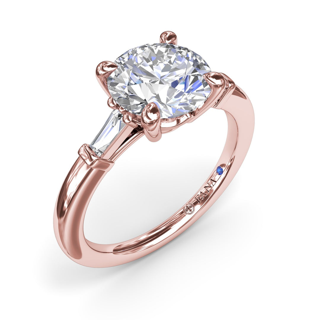 Tapered Baguette Diamond Engagement Ring