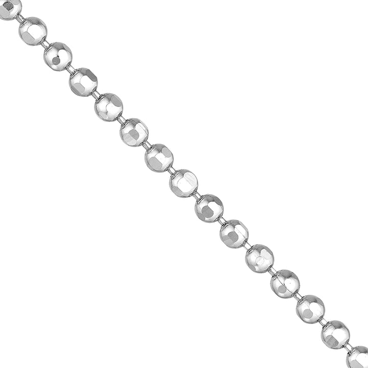 Diamond-Cut Bead Choker Chain