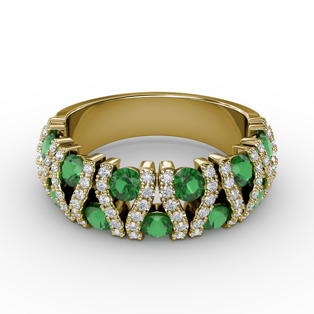 Make A Statement Emerald And Diamond Ring