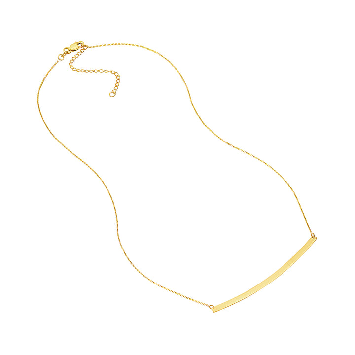 Thin Curved Bar Adjustable Necklace