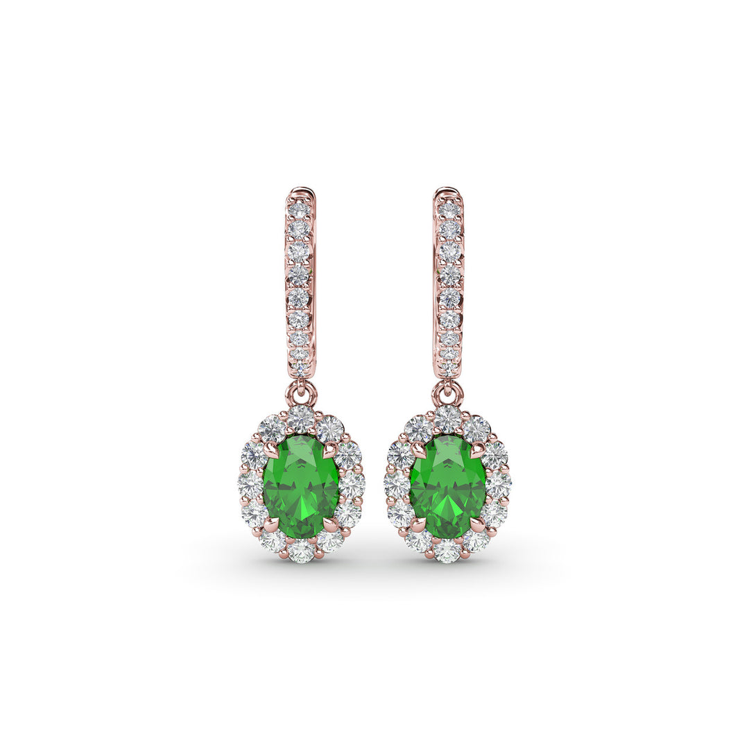 Dazzling Emerald and Diamond Drop Earrings