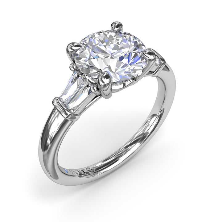 Tapered Baguette Diamond Engagement Ring