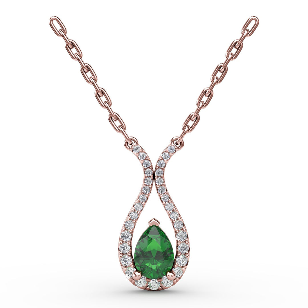 Feel The Love Emerald and Diamond Pendant