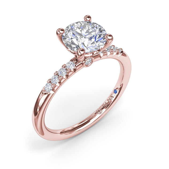 Quarter Band Diamond Engagement Ring