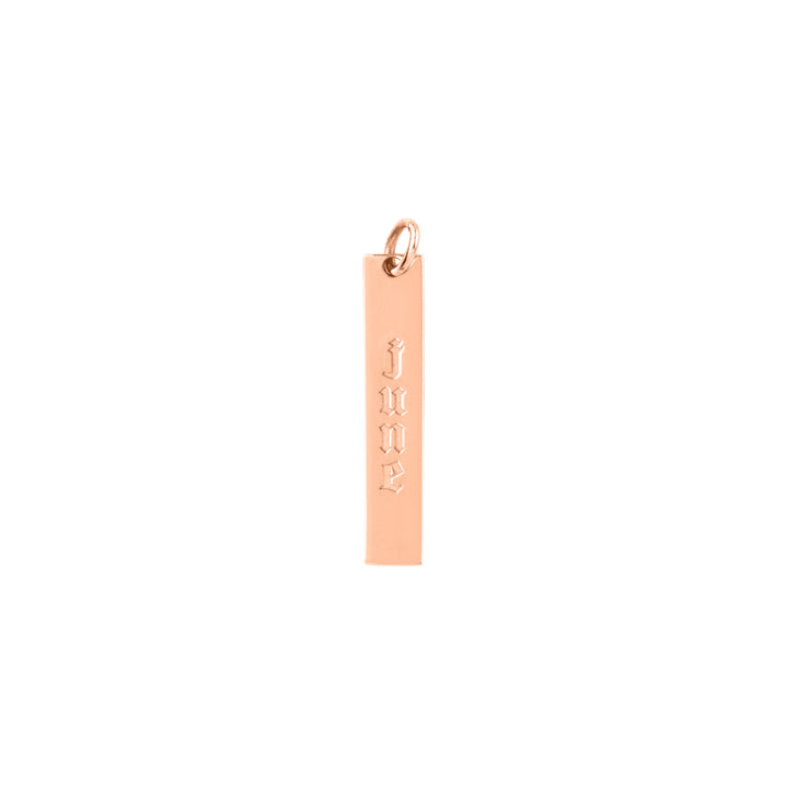 Small Vertical Bar Engravable Charm