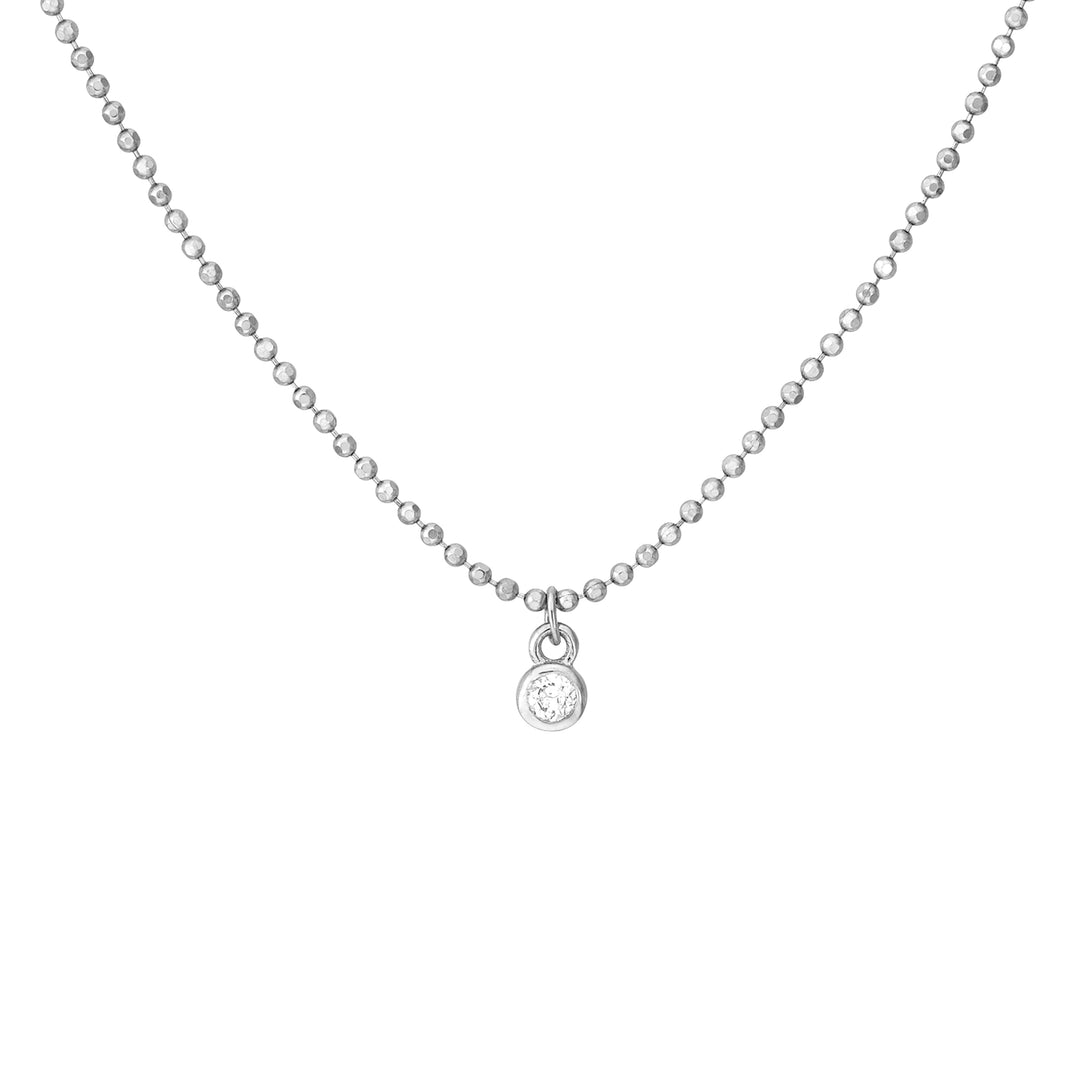 Diamond Drops Necklace on D/C Bead Chain