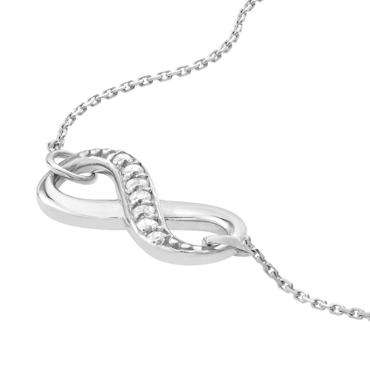 Infinity Adj. Necklace with 1/15tcw Diamond