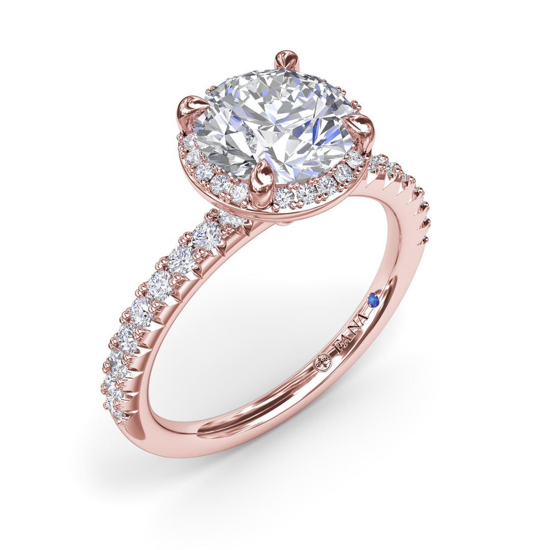 Simply Stunning Diamond Halo Engagement Ring